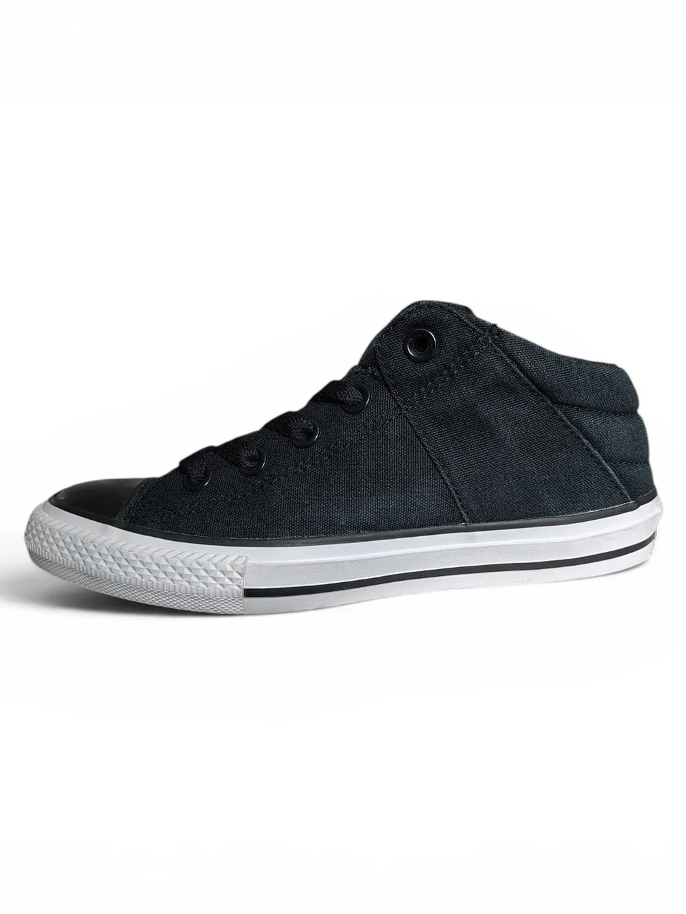 Converse Chuck Taylor Axel Mid Black White Junior Kids Casual Sneakers Size 2
